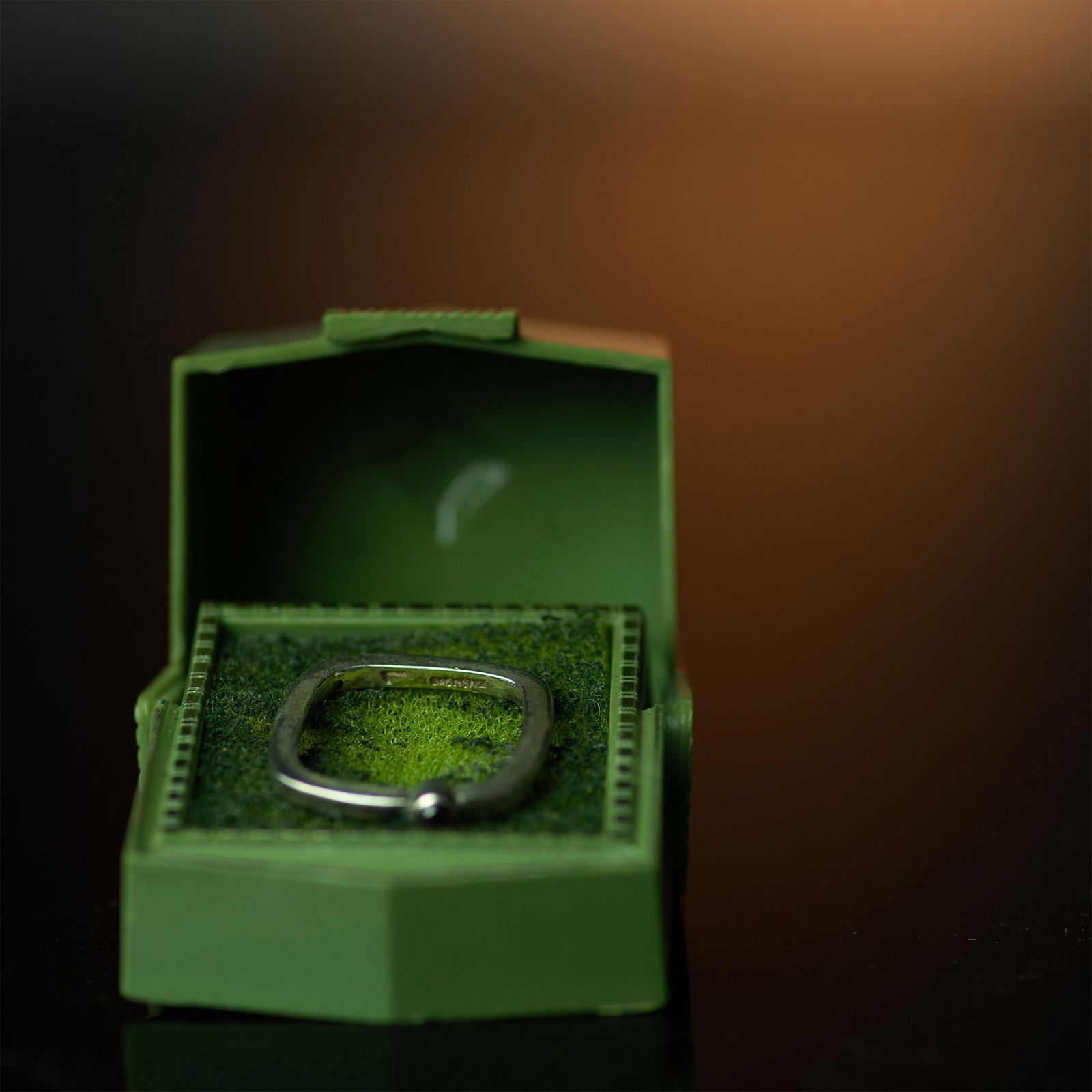 Sterling Silver (925) Square Band Ring with Amethyst (1 of 4)