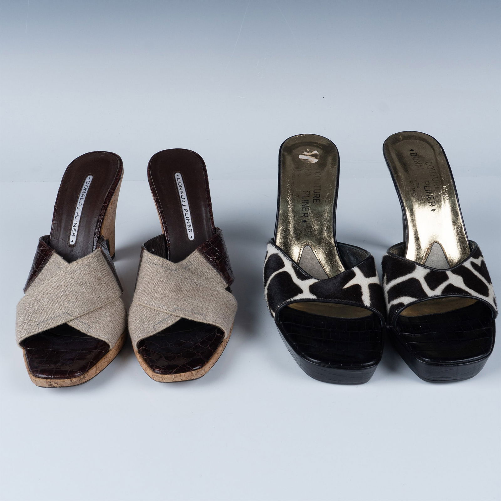 2pc Donald J Pliner Leather High Heels, Size 8.5 (1 of 6)