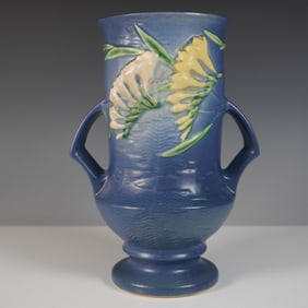 Roseville Pottery Ceramic Vase, Freesia
