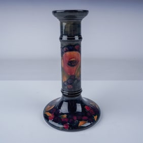Moorcroft Pottery Pomegranate Candlestick