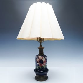Moorcroft Pottery Table Lamp, Anemone