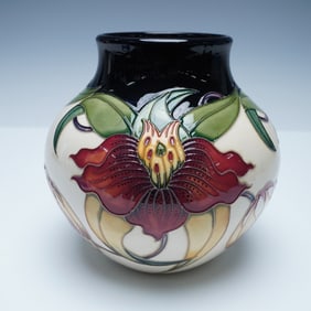 Moorcroft Pottery Vase, Anna Lily Pattern