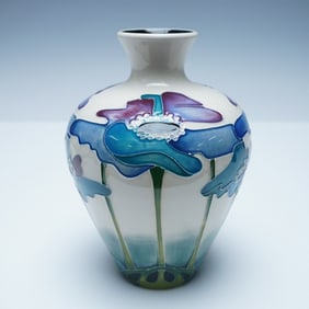 Moorcroft Pottery Vase, Blue Heaven