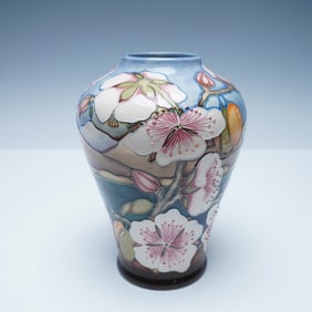 Moorcroft Pottery Vase, Elounda Pattern, Signed Alicia Amison