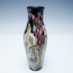 Moorcroft Pottery Town of Flowers Vase, TRIAL