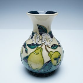 Moorcroft Pottery Vase, Pear Blossom Design