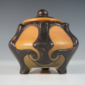 P. Ipsen Enke Danish Art Nouveau Lidded Jar
