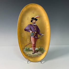 H.B. Choisy Porcelain Plaque of a French Renaissance Man
