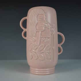 Red Wing Pottery Vase 1151, Pink Glaze