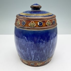 Royal Doulton Covered Jar, Blue and Brown, 3673