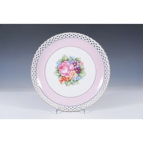 Schumann Bavaria Reticulated Plate, Floral Center