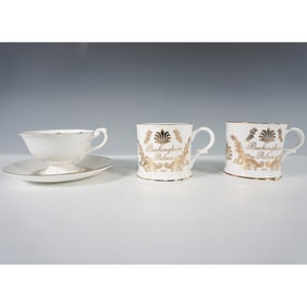 4pc Cup and Saucer Set with Two Additional Cups, Buckingham Palace