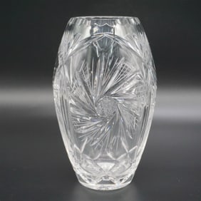 Cut Glass Vase, Starburst