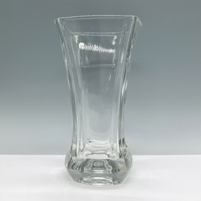French Crystal Vase, Geometric Faceted Design