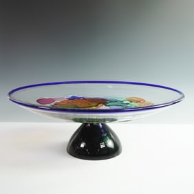 Formia Murano Art Glass Pedestal Bowl