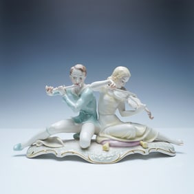 Hutschenreuther Porcelain Figurine, A Couple Playing Music