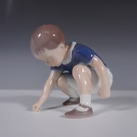 Bing & Grondahl Porcelain Figurine of a Boy Playing
