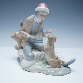Nao by Lladro Porcelain Figurine, Lesson for the Dog