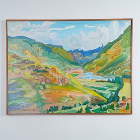 Marius Sznajderman, Acrylic on Canvas, Valley of the Incas Signed