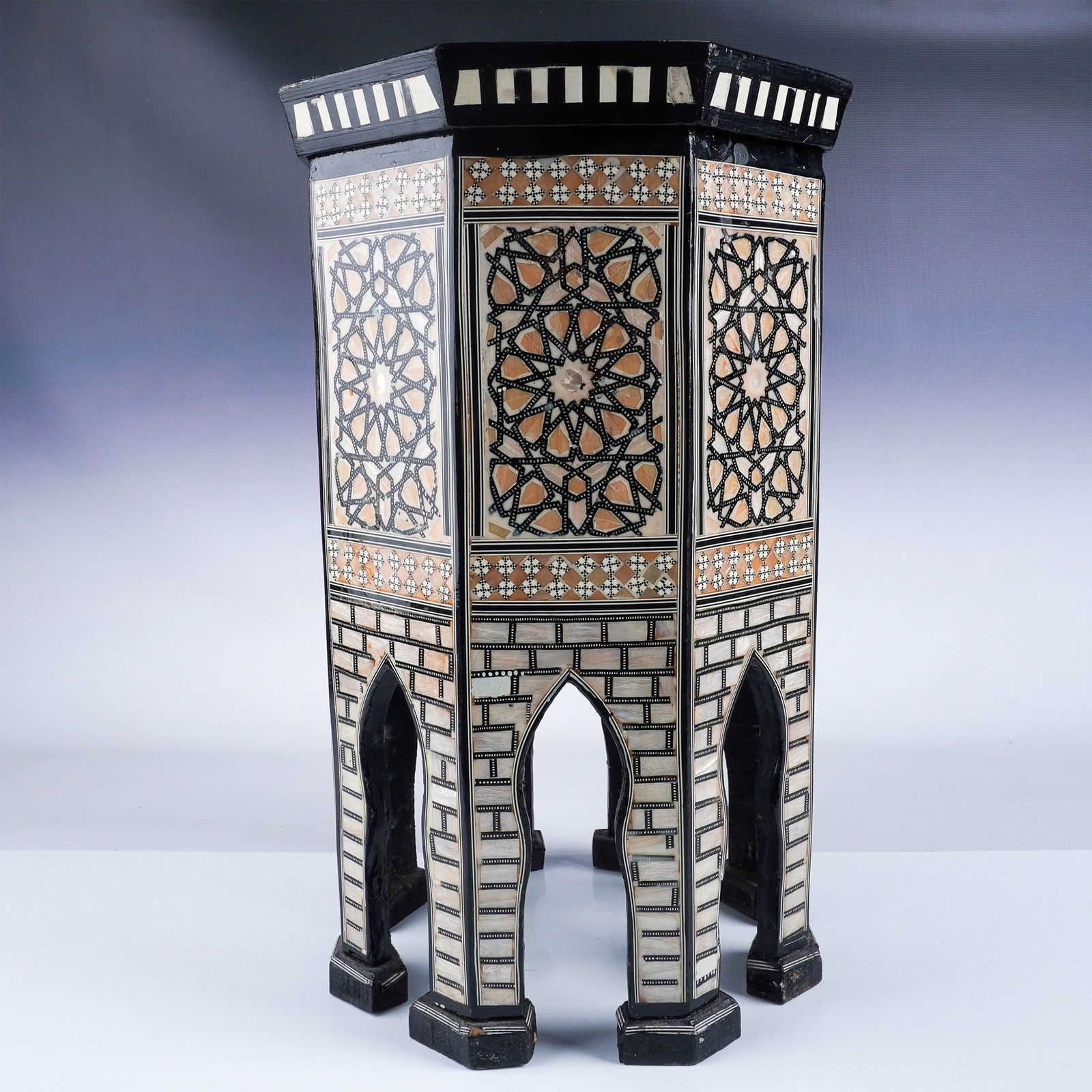 Octagonal Moroccan Style Wooden Table (1 of 6)