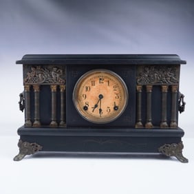 Antique Sessions Mantel Clock with Key