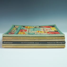 6pc Fortune Magazines, July-December 1933