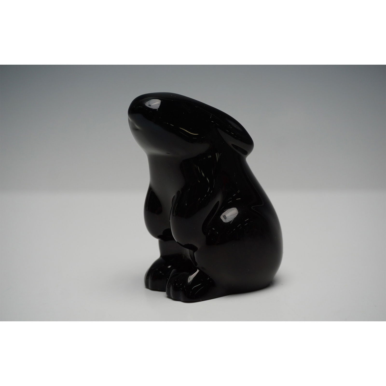 Baccarat Black Crystal Rabbit Figurine (1 of 6)