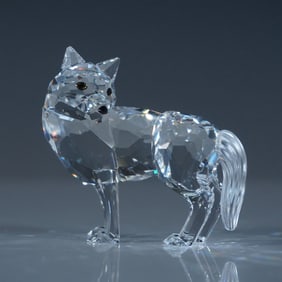 Swarovski Silver Crystal Wolf Figurine