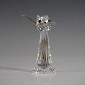 Swarovski Crystal Figurine, Cat