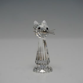 Swarovski Silver Crystal Replica Cat Figurine