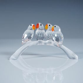 Swarovski Crystal Figurine, Baby Lovebirds w/ Box