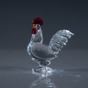 Swarovski Silver Crystal Rooster Figurine
