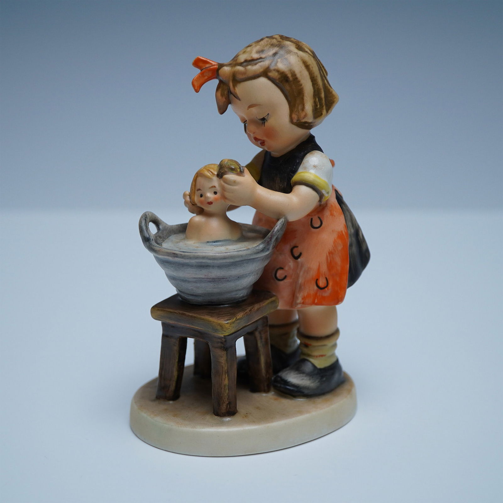 Goebel Hummel Porcelain Figurine, Doll Bath (1 of 6)