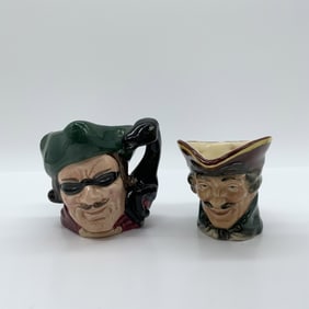 2pc Royal Doulton Mini Character Jugs, Dick Turpin