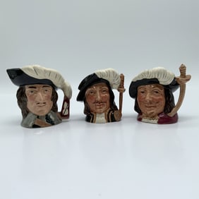 3pc Royal Doulton Mini Character Jugs, Musketeers