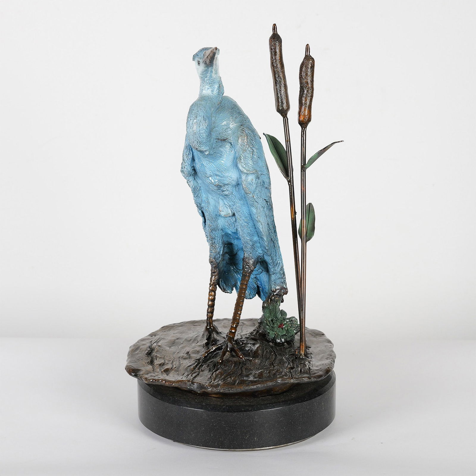 John Townsend, Patinated Bronze Sculpture of a Heron, Signed (1 of 10)