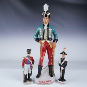 3pc Liquor Collectible Figurines, Galliano & Irish Mist