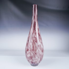 Art Glass Speckled Tall Vase