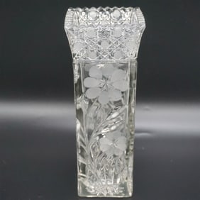 Cut Glass Floral Vase
