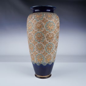 Doulton Lambeth Chine Glitware Vase
