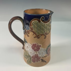 Doulton Lambeth Stoneware Floral Theme Pitcher