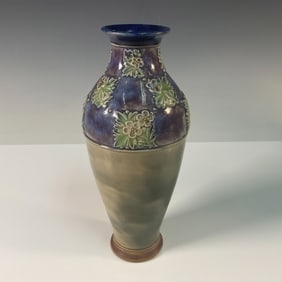 Royal Doulton Stoneware Floral Theme Vase