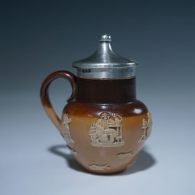Royal Doulton, Covered Saltglazed Condiment Pot