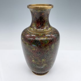 Cloisonne Vase, Floral Motif