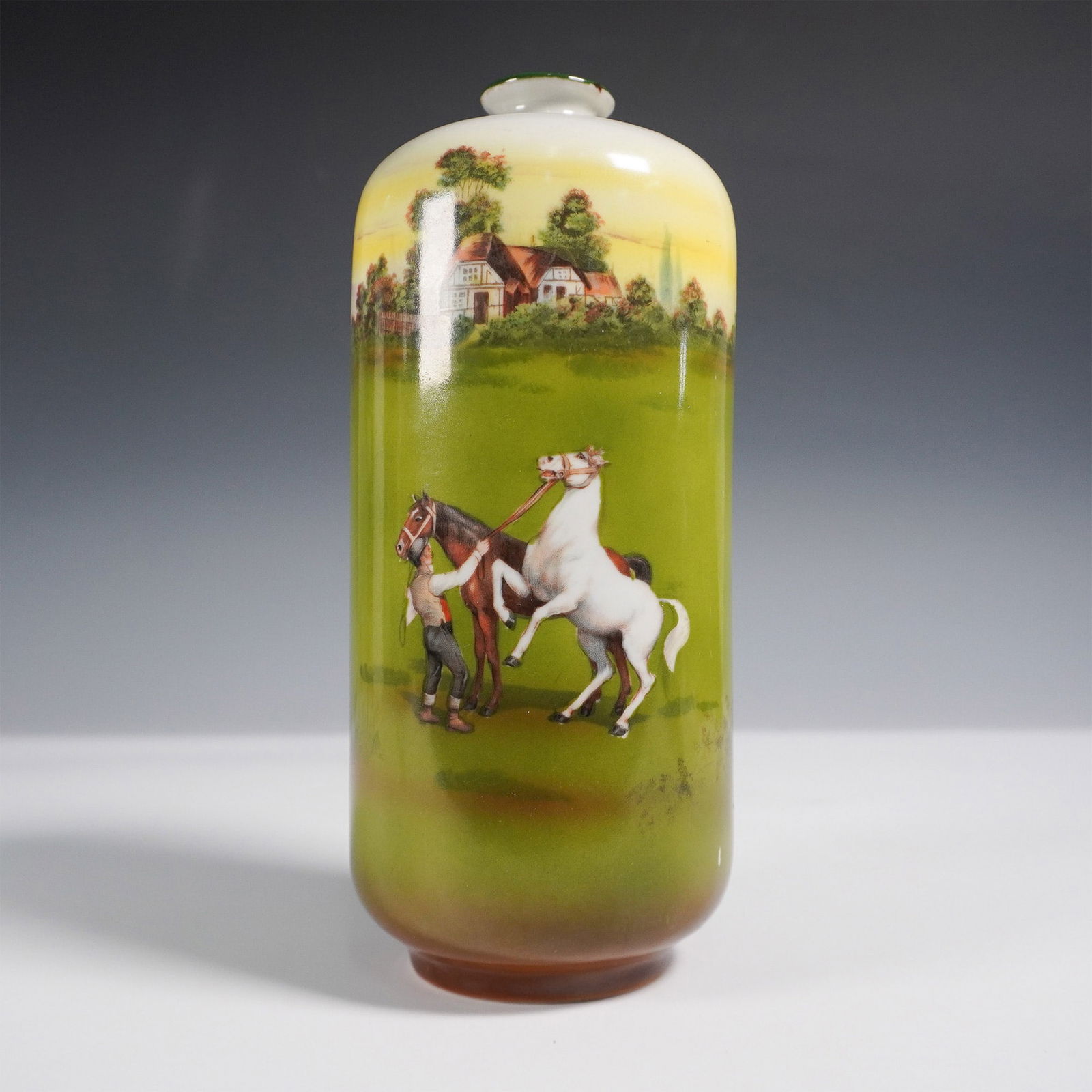 Royal Bayreuth Bavaria Hand-Painted Scenic Horse Vase (1 of 3)