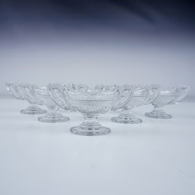 6pc Cambridge Glass Salt Cellars, Mt. Vernon