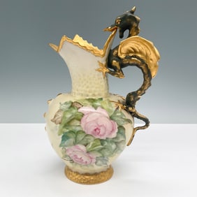 Vintage Dragon Handle Mug with Blackberries