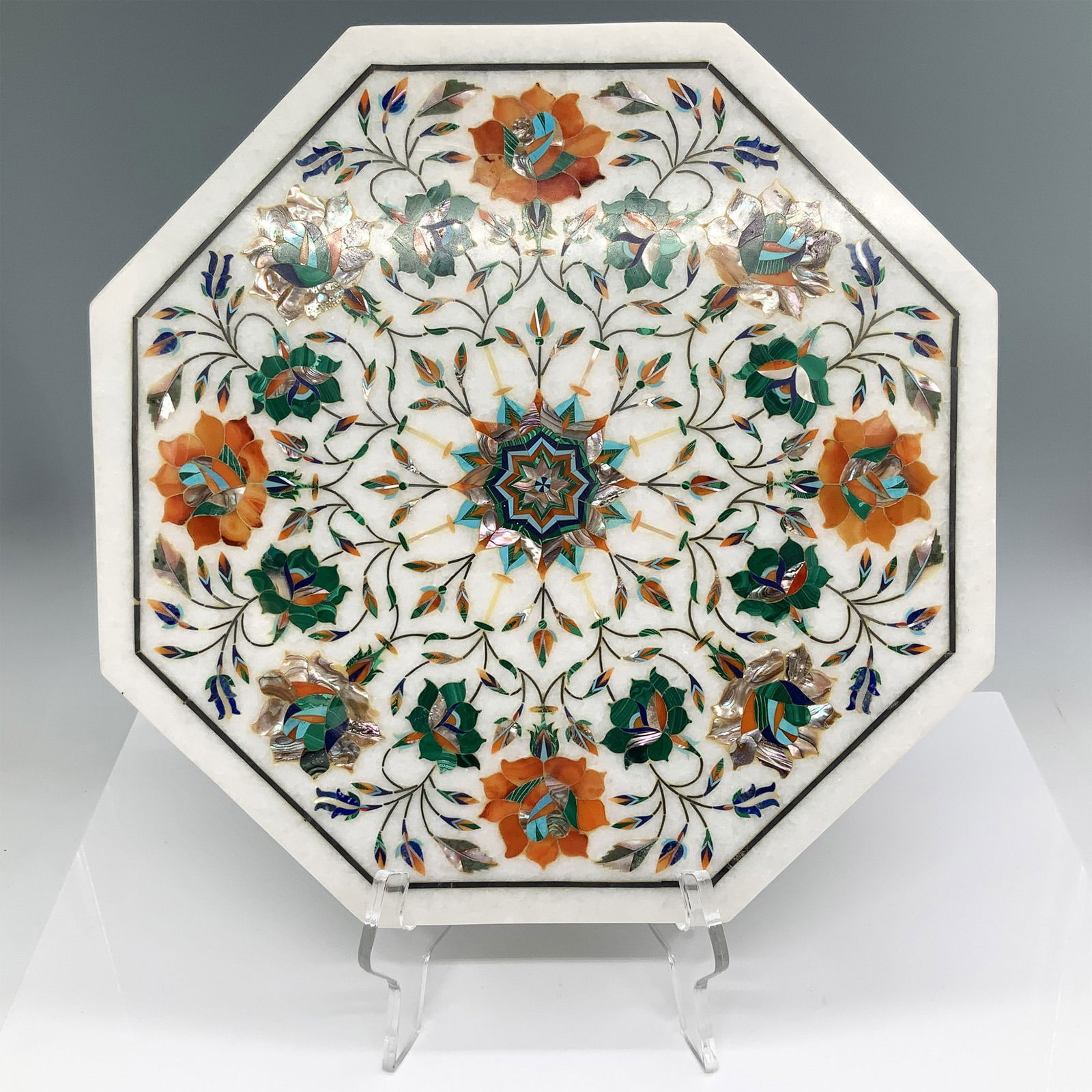 Marble Octagonal Inlaid Mosaic Tabletop (1 of 3)