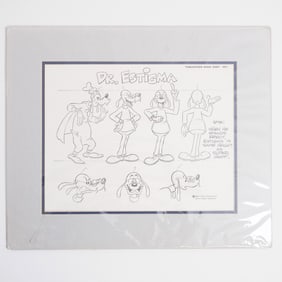 Disney 1971 Publication Model Sheet, Dr. Estigma, Matted