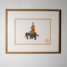 Disney Limited Edition Serigraph Cel Winnie the Pooh and the Blustery Day